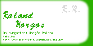 roland morgos business card